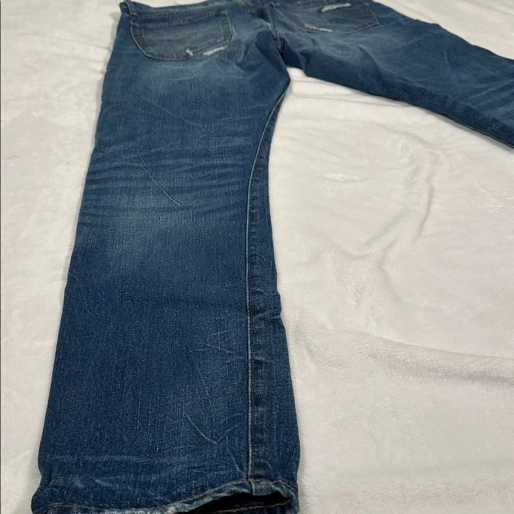 Ralph Lauren Classic Blue Distressed Denim Jeans